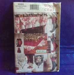 9560 VOGUE TOILE MANTEL - CHAIR COVERS, STOCKING, KISS BALL PATTERN UNCUT